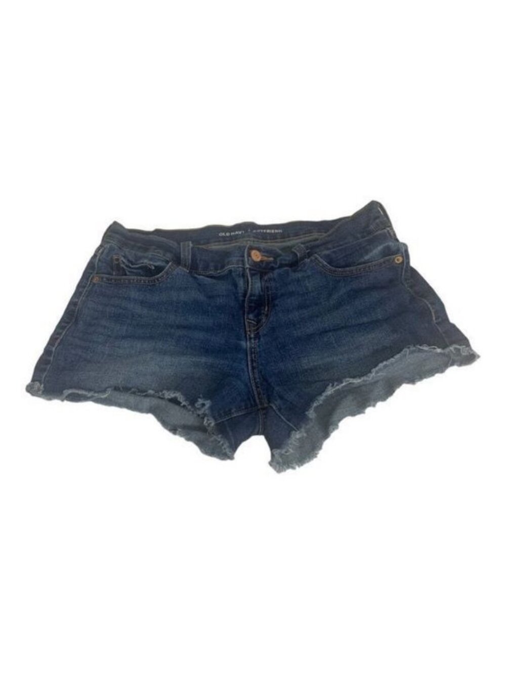 Old Navy Womens Boyfriend Cutoff Jean Shorts Size 6 Regular Distressed Denim